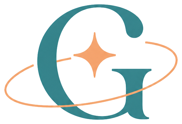 Símbolo Gabriela Gonçalves — G com estrela e órbita